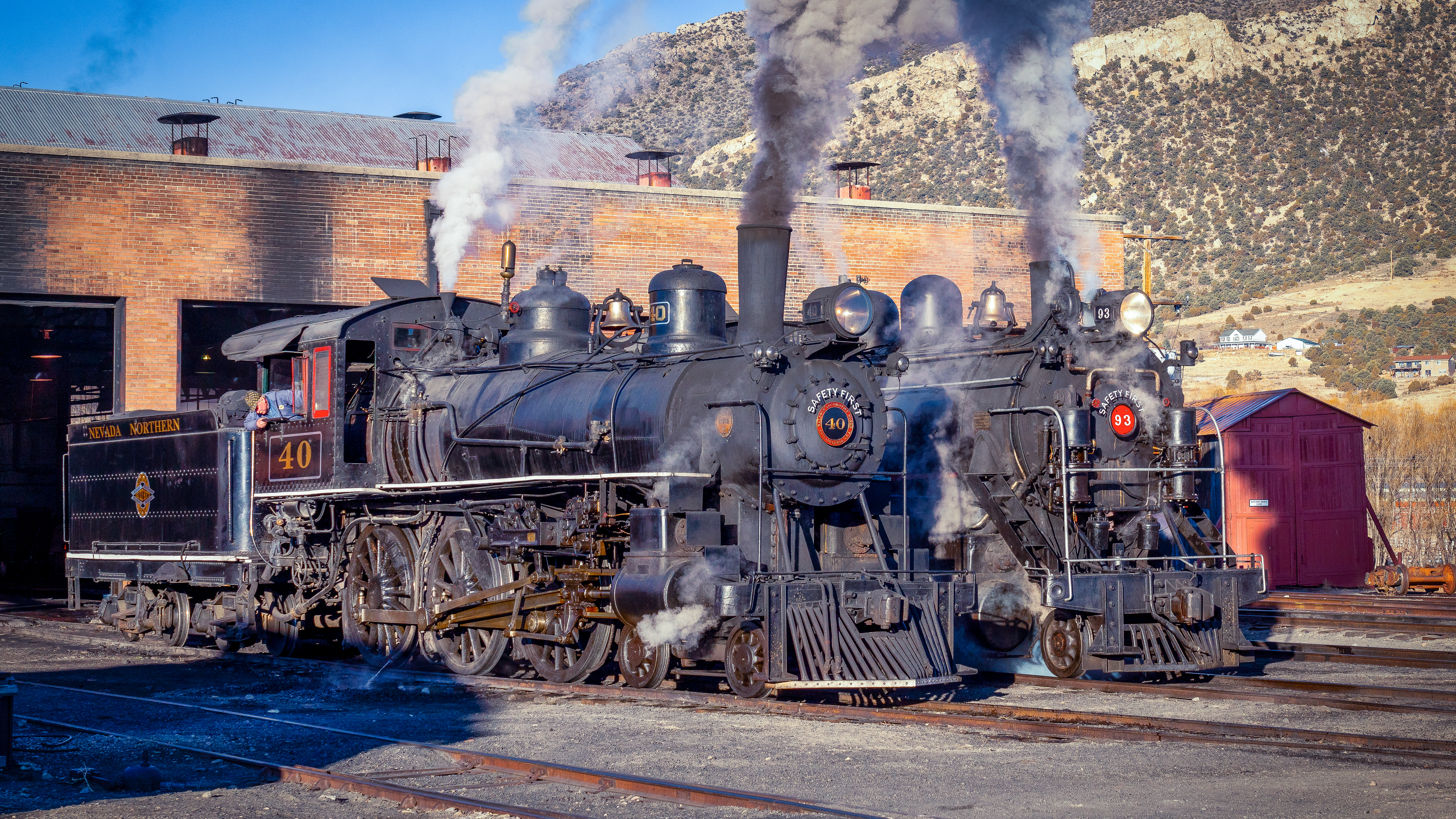 Nevada Northern Locomotives 40 & 93