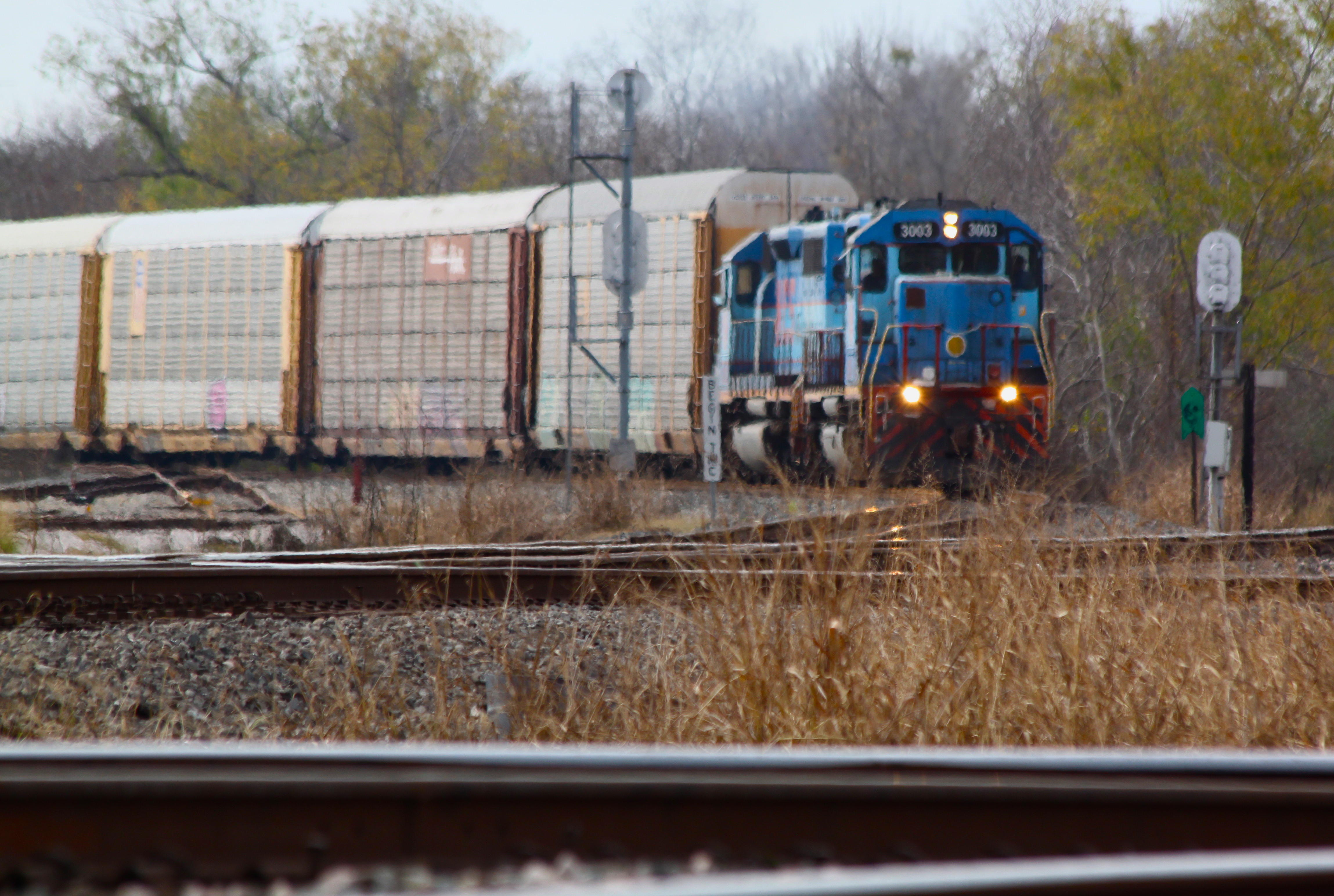 Eastbound Kansas City Southern autorack train