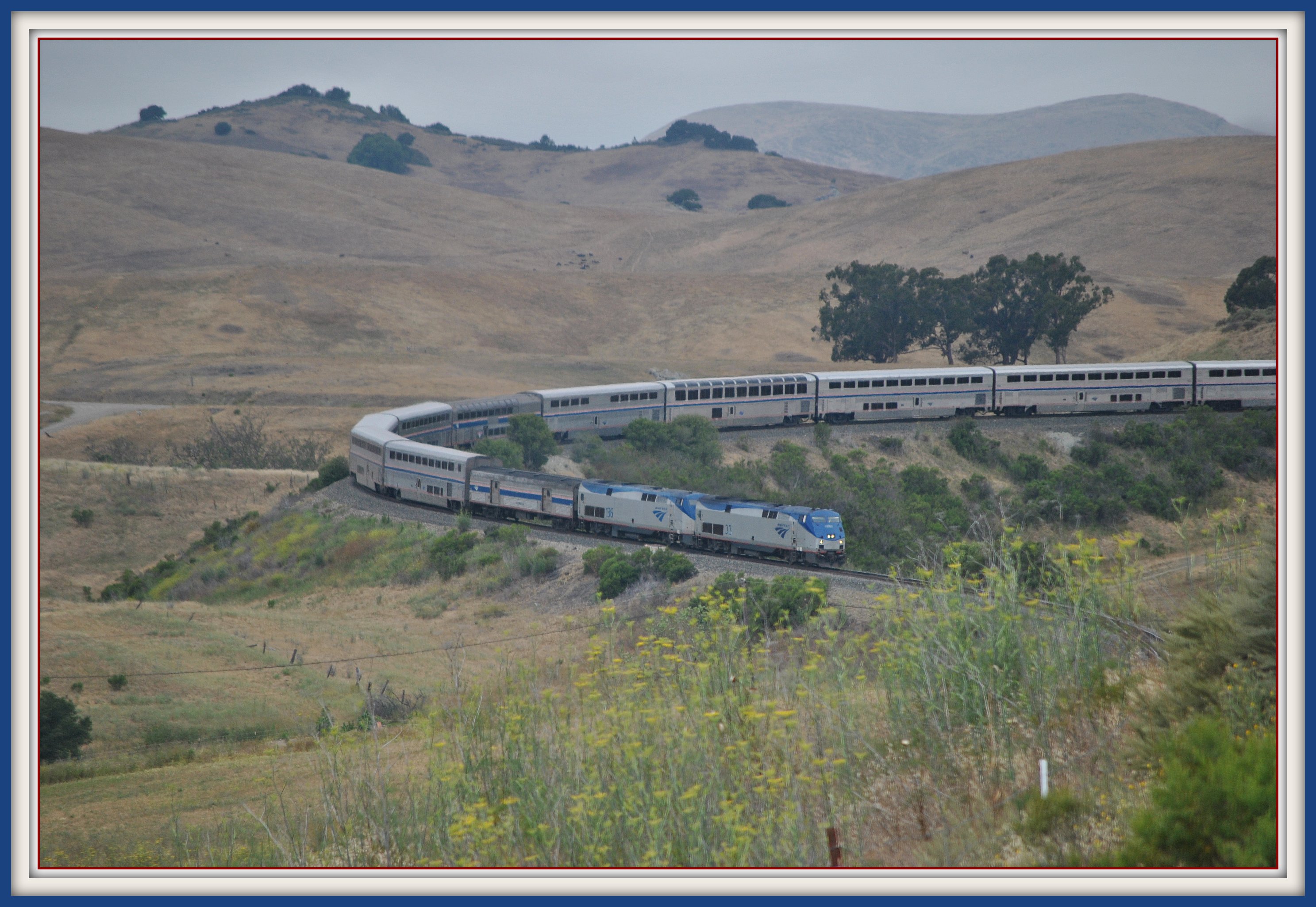 The Southbound Coast Starlight at horseshoe curve