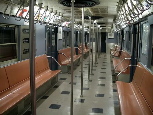 Vintage 1960's-era subway car