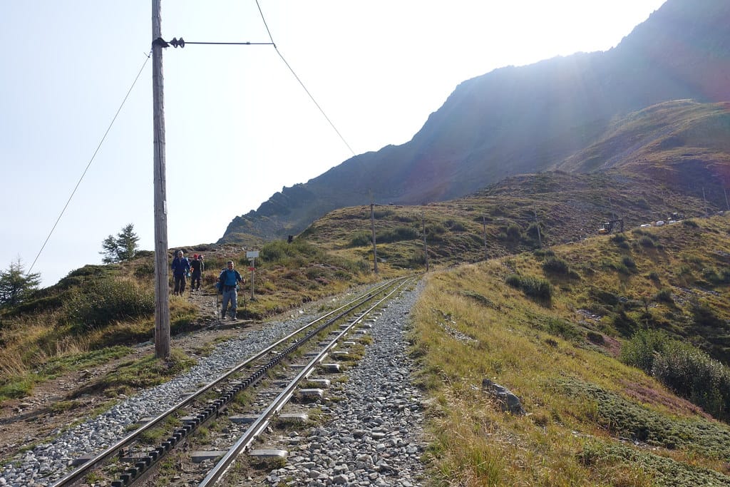 Train tracks @ Tramway du Mont Blanc @ Col du Mont Lachat @ Hike to Baraque Forestière des Rognes & Nid d'Aigle