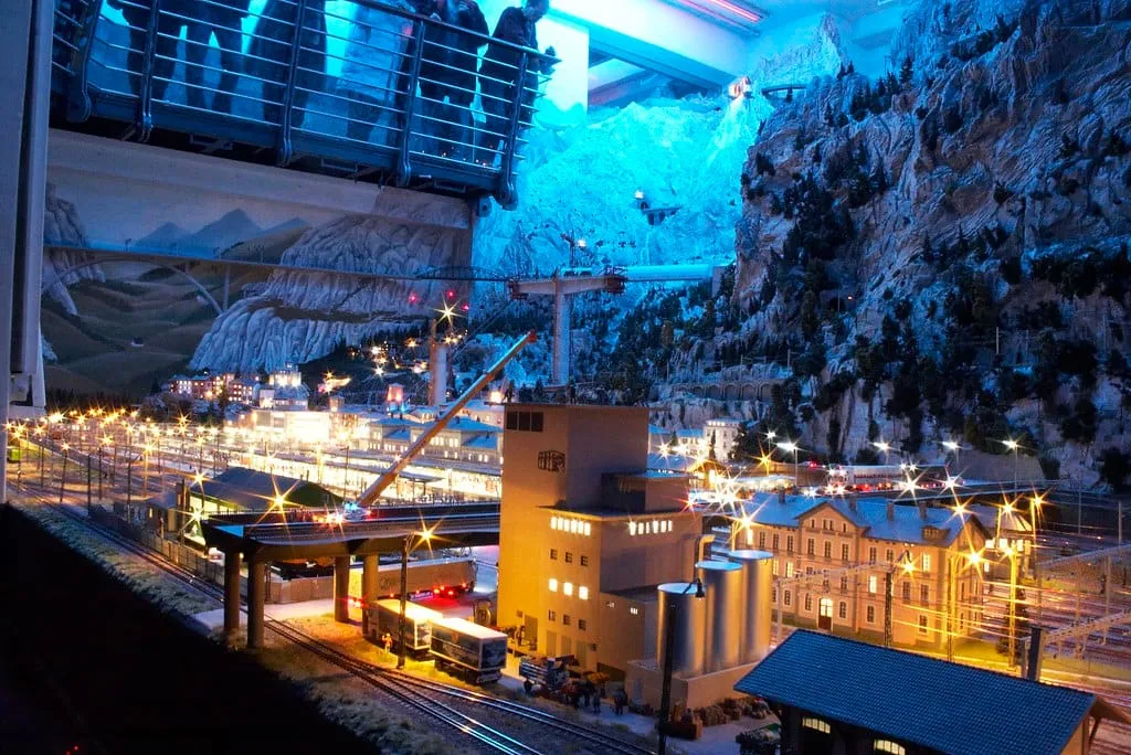 Miniature Switzerland at Night