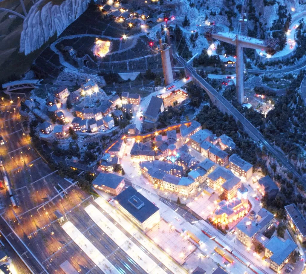 Miniature Switzerland at Night