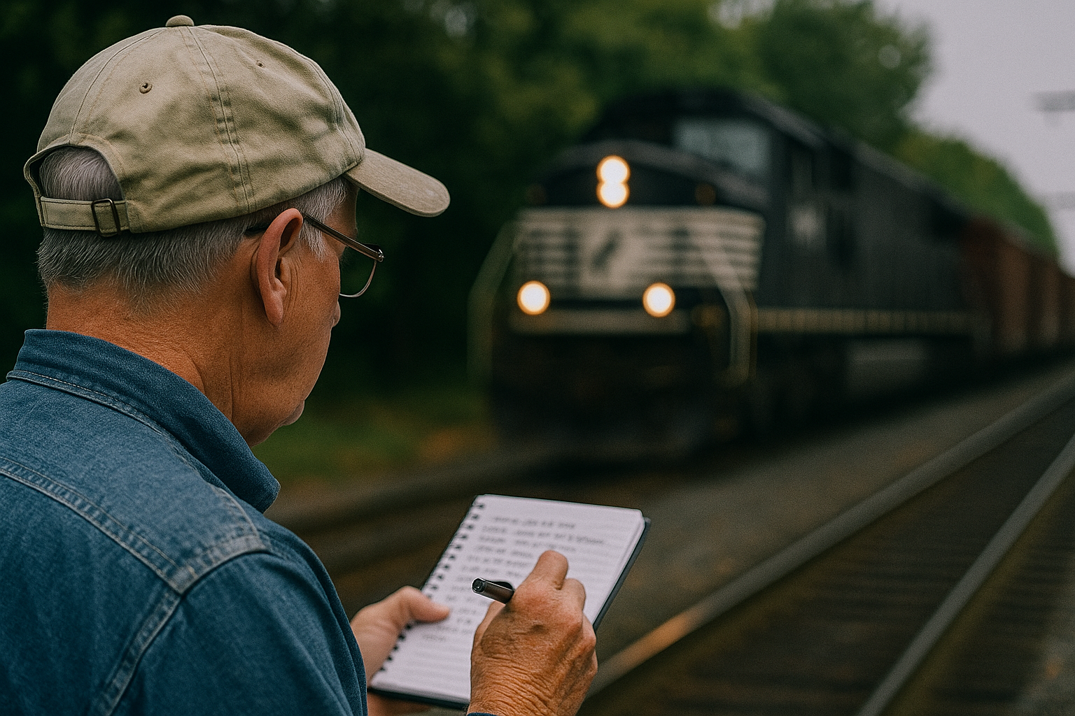Railfan Observing Trains