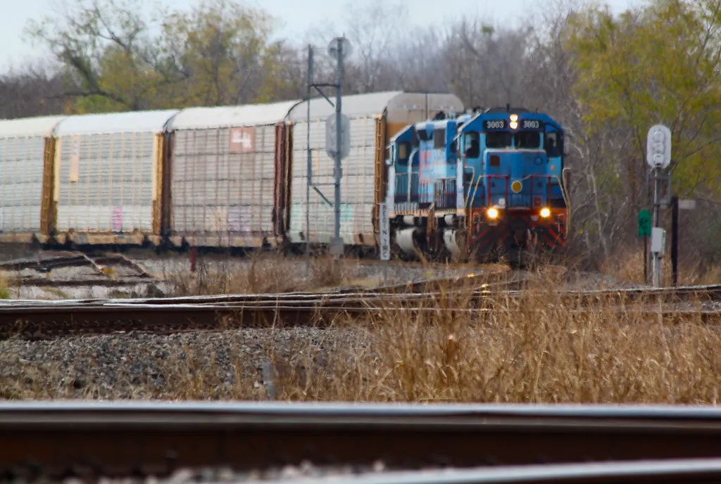 Eastbound Kansas City Southern autorack train