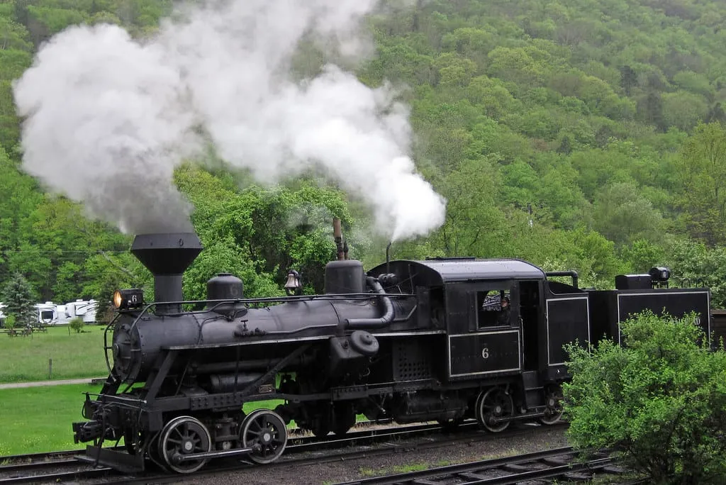 Cass Scenic Railroad # 6 steam locomotive (Heisler 3-truck) 2