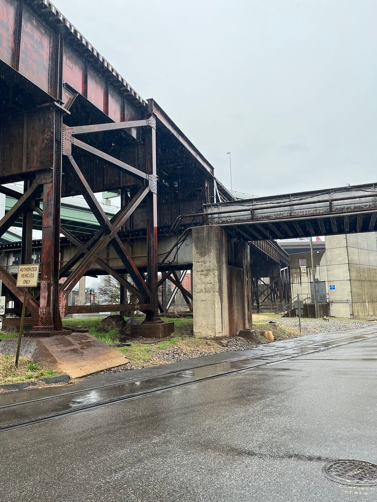 Triple Crossing on a rainy day
