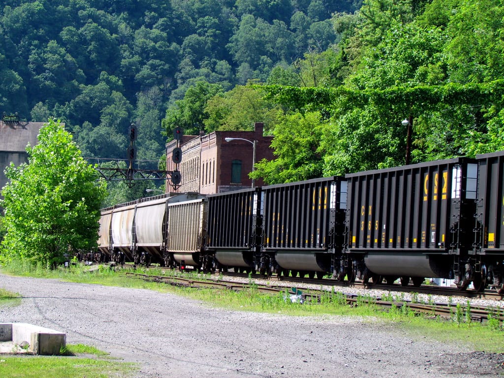 Train Coal town New River Gorge Thurmond WV 8481