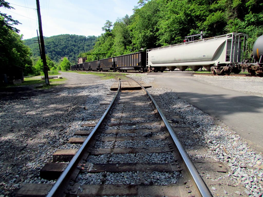 Train Coal town New River Gorge Thurmond WV 8479
