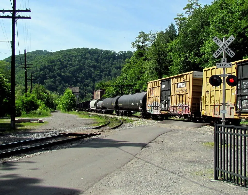 Train Coal town New River Gorge Thurmond WV 8477