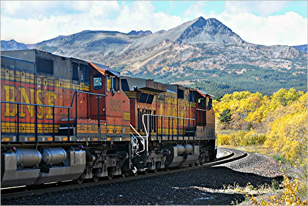 "Squaw Mountain" East Glacier Montana & BNSF